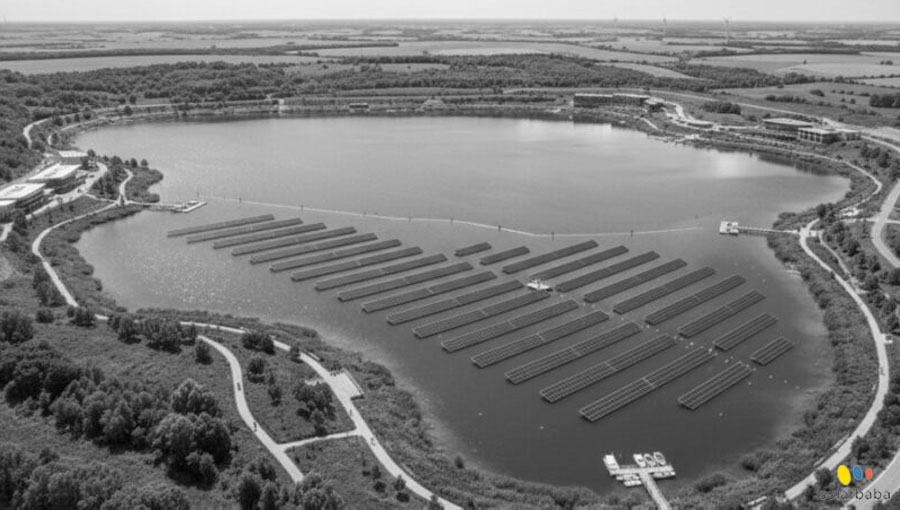 Germany’s Largest Artificial Lake and Floating Solar Plant Rise from Former Coal Mine